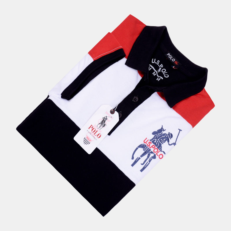 US Polo Half Sleeve Polo Shirt (Black)