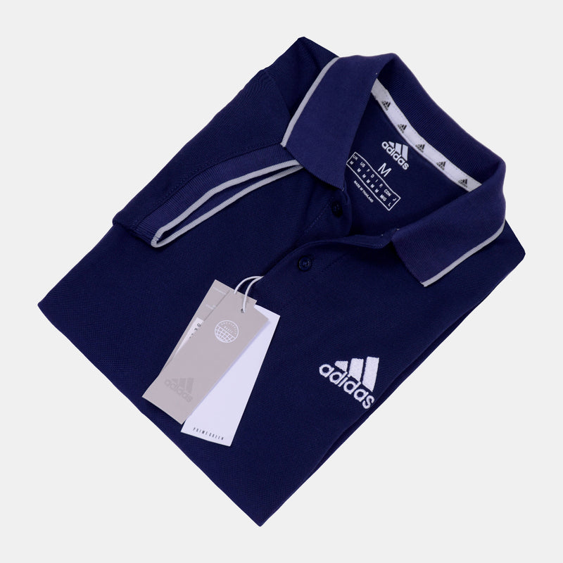 Adidas Pique Cotton Polo T-Shirt (Navy)