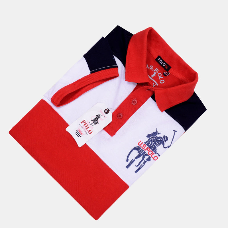US Polo Half Sleeve Polo Shirt (Red)