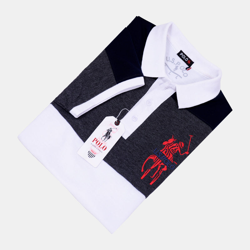 US Polo Half Sleeve Polo Shirt (White)